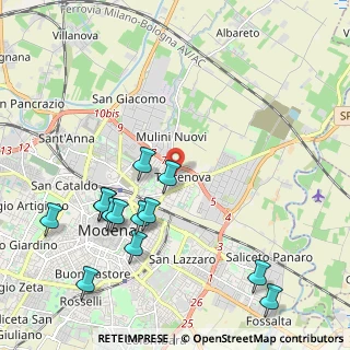 Mappa Via Fabio Filzi, 41122 Modena MO, Italia (2.42538)