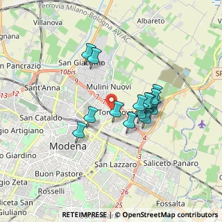 Mappa Via Fabio Filzi, 41122 Modena MO, Italia (1.38857)