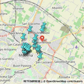 Mappa Via Fabio Filzi, 41122 Modena MO, Italia (1.728)