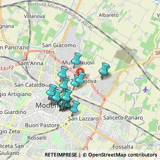 Mappa Via Fabio Filzi, 41122 Modena MO, Italia (1.586)
