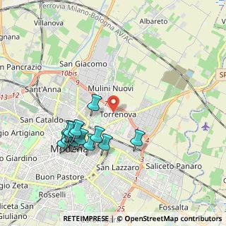 Mappa Via Fabio Filzi, 41122 Modena MO, Italia (1.95571)