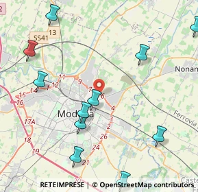 Mappa Via Cervino, 41122 Modena MO, Italia (5.58)