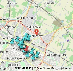 Mappa Via Cervino, 41122 Modena MO, Italia (2.282)