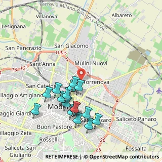 Mappa Via Giuseppe Toniolo, 41122 Modena MO, Italia (1.9725)