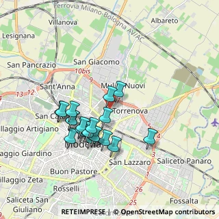 Mappa Via Giuseppe Toniolo, 41122 Modena MO, Italia (1.6185)