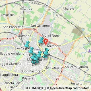 Mappa Via Giuseppe Toniolo, 41122 Modena MO, Italia (1.68333)