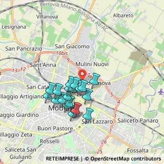 Mappa Via Giuseppe Toniolo, 41122 Modena MO, Italia (1.5335)