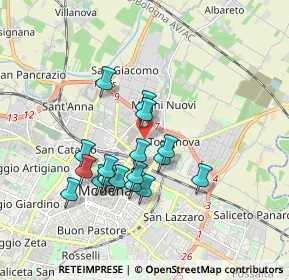 Mappa Via Giuseppe Toniolo, 41122 Modena MO, Italia (1.55588)