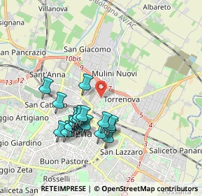 Mappa Via Giuseppe Toniolo, 41122 Modena MO, Italia (1.74)