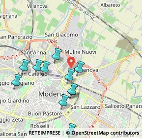 Mappa Via Giuseppe Toniolo, 41122 Modena MO, Italia (1.96455)