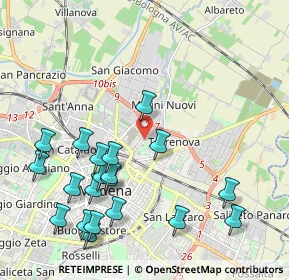 Mappa Via Giuseppe Toniolo, 41122 Modena MO, Italia (2.391)