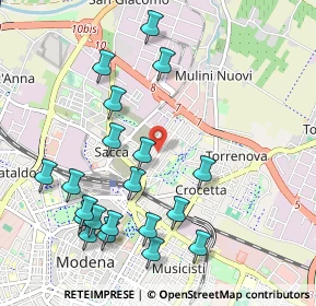 Mappa Viale Antonio Gramsci, 41122 Modena MO, Italia (1.1385)