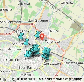 Mappa Viale Antonio Gramsci, 41122 Modena MO, Italia (1.666)