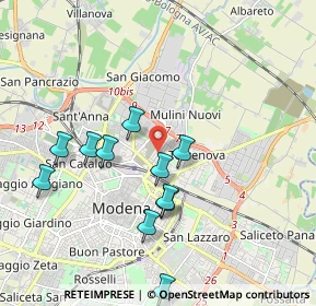 Mappa Viale Antonio Gramsci, 41122 Modena MO, Italia (1.9)