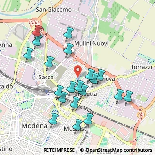 Mappa Via Ferruccio Teglio, 41122 Modena MO, Italia (1.0285)