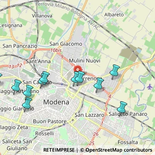Mappa Via Ferruccio Teglio, 41122 Modena MO, Italia (2.45727)