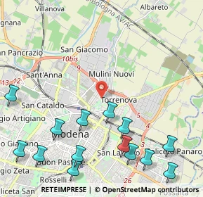 Mappa Via Ferruccio Teglio, 41122 Modena MO, Italia (2.89857)