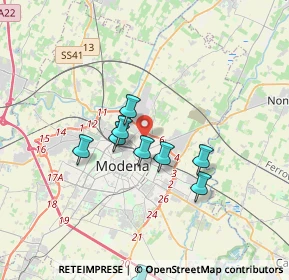 Mappa Via Ferruccio Teglio, 41122 Modena MO, Italia (4.53)