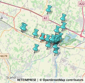 Mappa Via Benedetto Franchini, 42122 Bagno RE, Italia (2.7055)