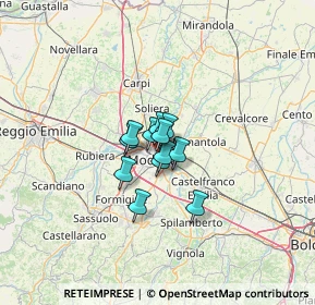 Mappa Via Bruno Buozzi, 41122 Modena MO, Italia (6.1075)