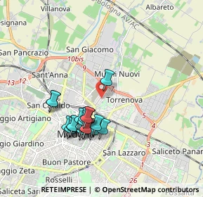 Mappa Via Bruno Buozzi, 41122 Modena MO, Italia (1.65947)