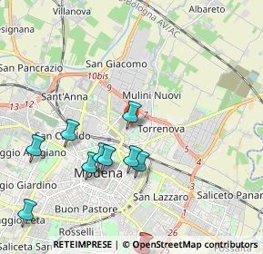 Mappa Viale A. Gramsci, 41122 Modena MO, Italia (2.47909)