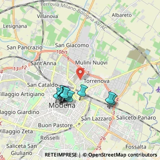 Mappa Via Bruno Buozzi, 41122 Modena MO, Italia (1.695)