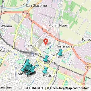 Mappa Via Bruno Buozzi, 41122 Modena MO, Italia (1.528)