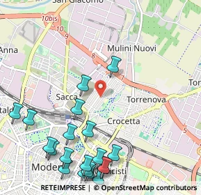 Mappa Via Bruno Buozzi, 41122 Modena MO, Italia (1.4035)