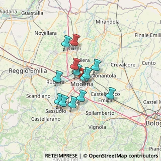 Mappa Via Bartolomeo Paganelli, 41122 Modena MO, Italia (9.97615)