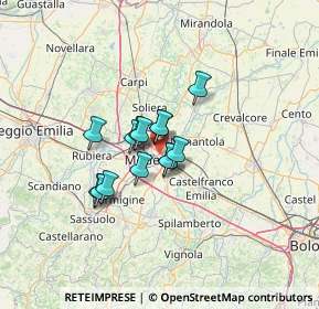 Mappa 41122 Modena MO, Italia (8.26357)