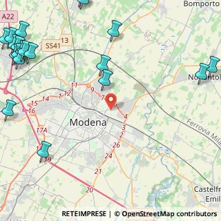 Mappa 41122 Modena MO, Italia (7.555)