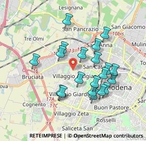 Mappa Via Emilia Ovest, 41126 Modena MO, Italia (1.691)