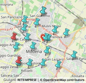Mappa Via dei Lancillotto, 41122 Modena MO, Italia (2.101)