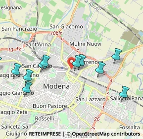 Mappa Via dei Lancillotto, 41122 Modena MO, Italia (2.19364)