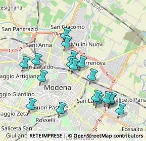Mappa Via dei Lancillotto, 41122 Modena MO, Italia (1.89111)