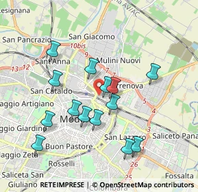 Mappa Via dei Lancillotto, 41122 Modena MO, Italia (1.75286)