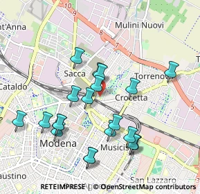 Mappa Via dei Lancillotto, 41122 Modena MO, Italia (0.967)