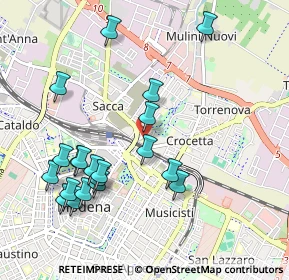 Mappa Via dei Lancillotto, 41122 Modena MO, Italia (1.07)