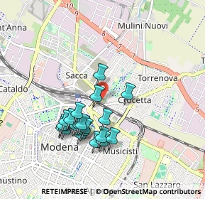 Mappa Via dei Lancillotto, 41122 Modena MO, Italia (0.8415)