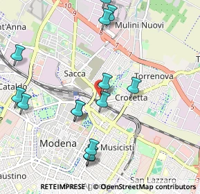 Mappa Via dei Lancillotto, 41122 Modena MO, Italia (1.13643)