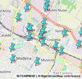 Mappa Via dei Lancillotto, 41122 Modena MO, Italia (1.041)