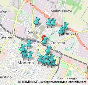 Mappa Via dei Lancillotto, 41122 Modena MO, Italia (0.913)