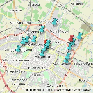 Mappa Piazza Alighieri Dante, 41121 Modena MO, Italia (1.79188)