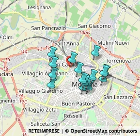 Mappa Viale Gaetano Storchi, 41124 Modena MO, Italia (1.40563)