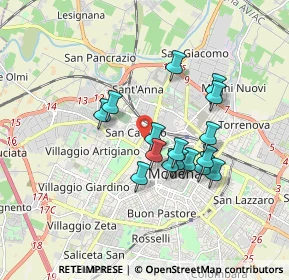Mappa Viale Gaetano Storchi, 41124 Modena MO, Italia (1.47375)