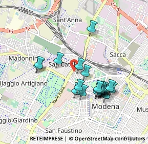 Mappa Viale Gaetano Storchi, 41124 Modena MO, Italia (0.8475)