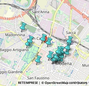 Mappa Viale Gaetano Storchi, 41124 Modena MO, Italia (0.8925)