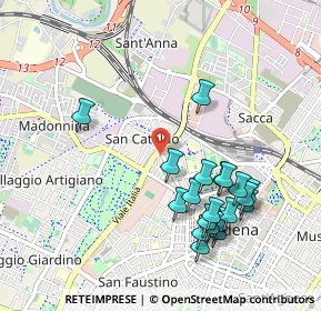 Mappa Viale Gaetano Storchi, 41124 Modena MO, Italia (1.042)