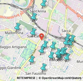 Mappa Viale Gaetano Storchi, 41124 Modena MO, Italia (1.1215)